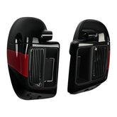 HR3 Starfire Black / Atomic Red Vented Lower Fairing Kit For Harley Touring Models 2014-2023 (Fits water cooled models)